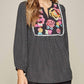 Andree By Unit - Polka Dot Floral Embroidered Top