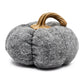 Set of 3 Plush Fabric Pumpkins in Brown