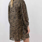 Adrienne - Tiger Print Balloon Sleeve Mini Dress