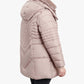 London Fog - Plus Size Zip-front Hooded Puffer Jacket With Button-off Fur Collar