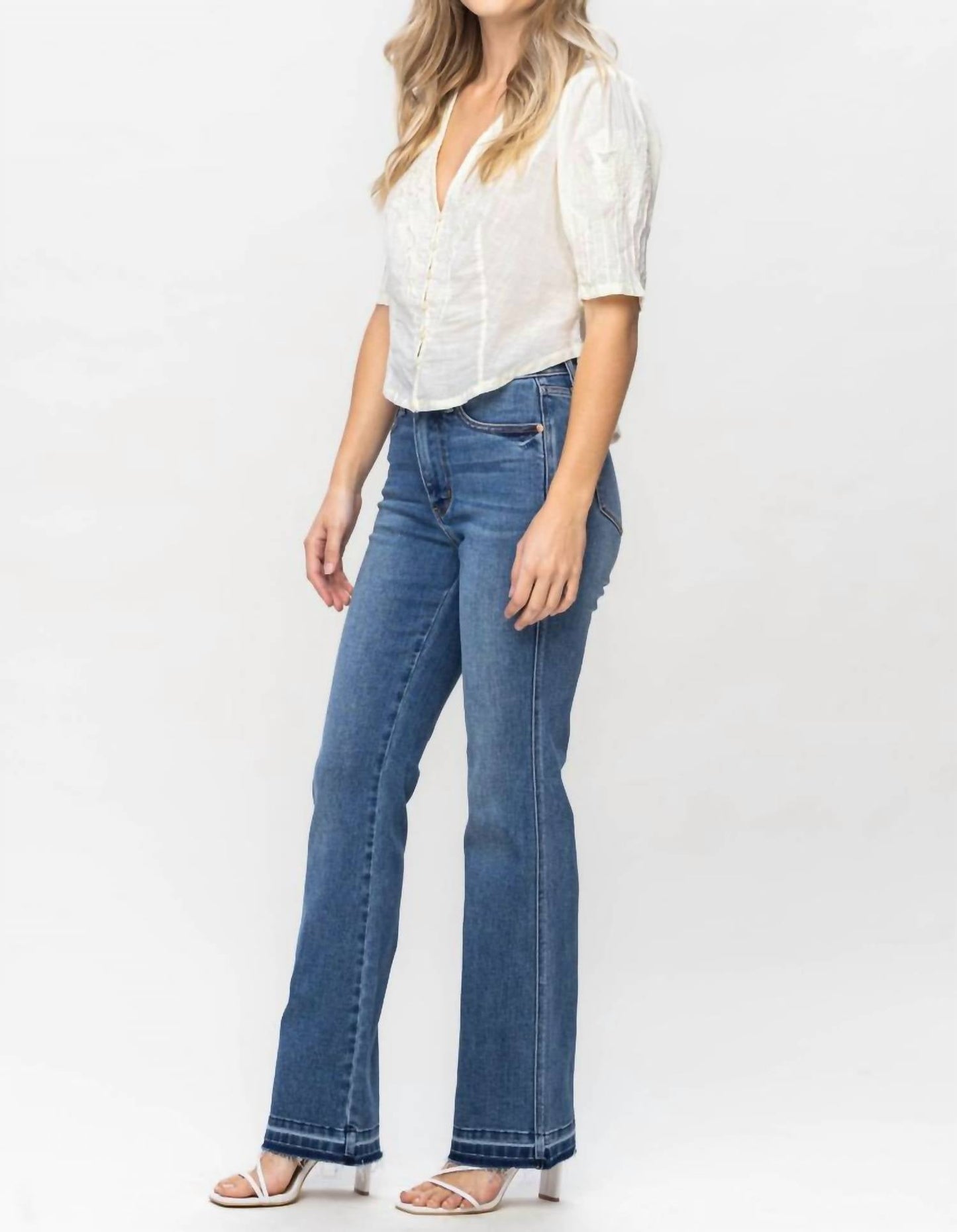 Judy Blue - High Waist Control Top Release Hem Slim Boot Jeans