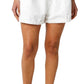 Olivaceous - Contrast Waistband Denim Shorts