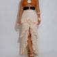 Chicways - Cabana Muse Crochet Ruched Maxi Dress
