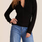 Bobi - Long Sleeve Slim Button Placket Tee