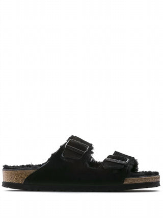 Birkenstock - Sandália feminina Arizona Shearling