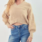 &Merci - CROPPED RIBBED-KNIT SWEATER