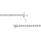 14K White Gold 3.0 Cttw Lab Grown Diamond Illusion-Set Miracle Plate Tennis Bracelet (F-G Color, VS1-VS2 Clarity) - Size 7.25"