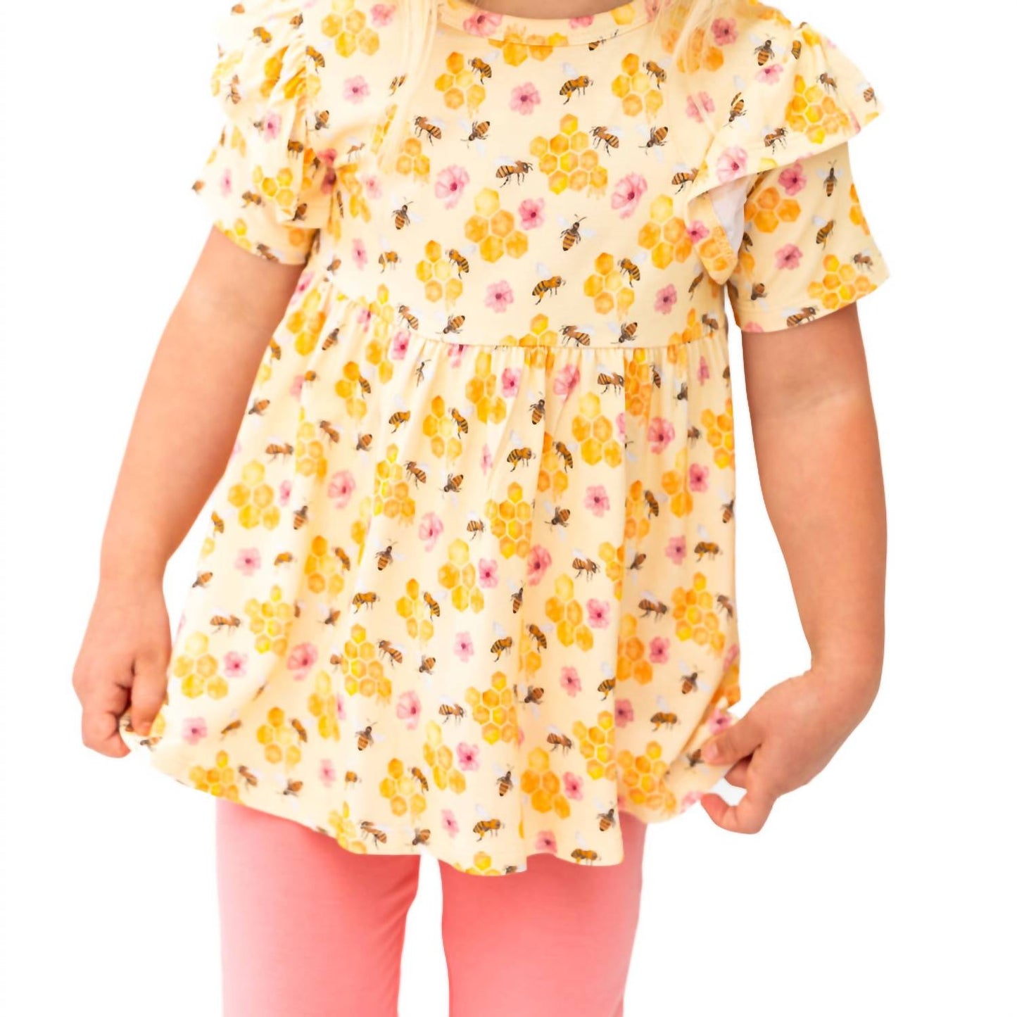 Laree + Co. - Girls Bellagrace Bamboo Short Sleeve Tunic Legging Set