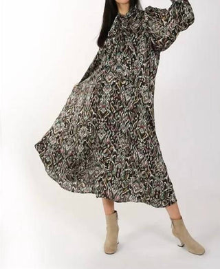 Beulahstyle - Vestido longo estampado vintage