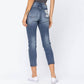 Judy Blue - High Waist Raw Hem Relaxed Fit Jeans