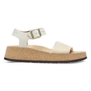 Birkenstock - Sandálias femininas de couro Glenda Raffia - Médias/Estreitas