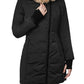 Bernardo Puffer Jacket with Faux Fur Trim in Black, Size Medium