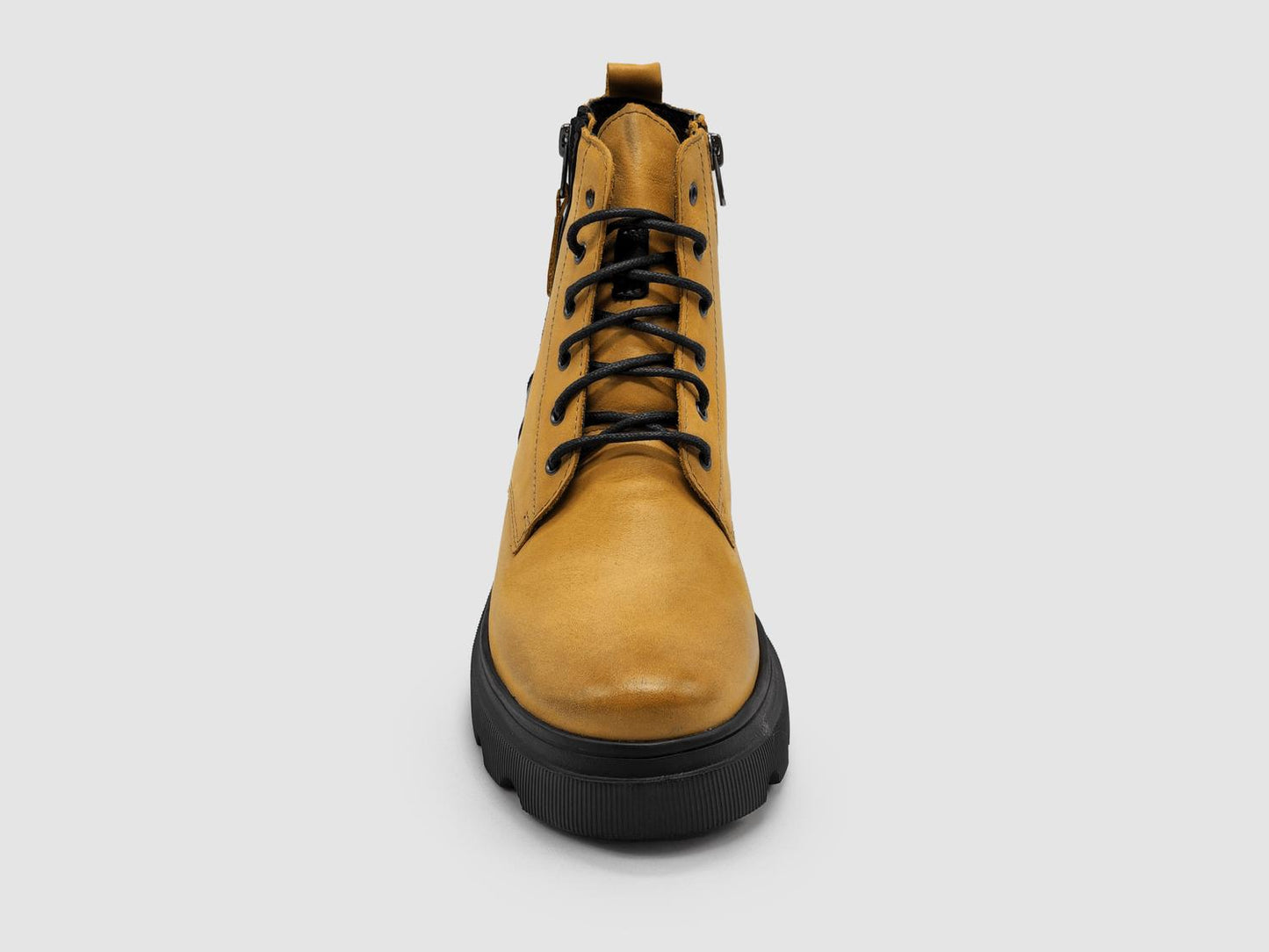 Kcr Group - Women's Modern Lined Zip-up Leather Boots