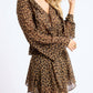 Sage The Label - Be Fierce Leopard Chiffon Ruffle Top