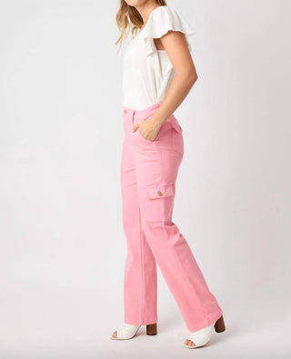 Judy Blue - Calça Jeans Cargo de Perna Reta