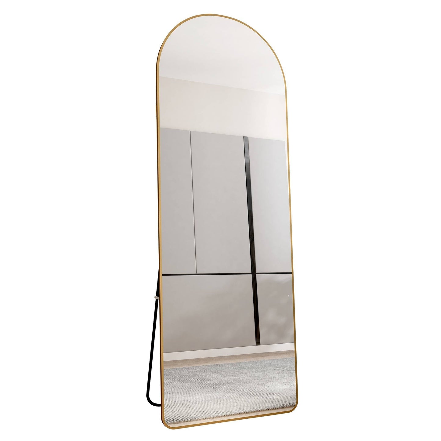 The 4th Generation Floor Mounted Full Length Mirror with Gold Frame