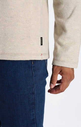 Jachs New York - Henley de manga comprida com waffle escovado