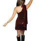 Anna Grace - Giana Sequin & Velvet Tie Mini Dress