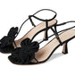 Loeffler Randall - Women's Frank Flower Applique Heeled Sandals