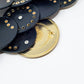 Q2 - Women's Rhinestone Vegan Leather Round Buckle Belt
