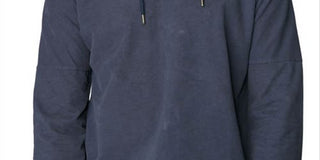 Good Man Brand Japan Long Sleeve Pullover Hoodie in Sky Captain Size Large