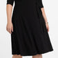 Vestido envelope Kiyonna Essential Feminino Preto Tamanho 5X