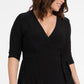 Vestido envelope Kiyonna Essential Feminino Preto Tamanho 5X