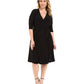 Vestido envelope feminino Kiyonna Essential, preto, tamanho 1X