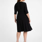 Vestido envelope feminino Kiyonna Essential, preto, tamanho 1X