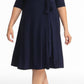Vestido envelope Kiyonna feminino 'Essential' azul tamanho 3X