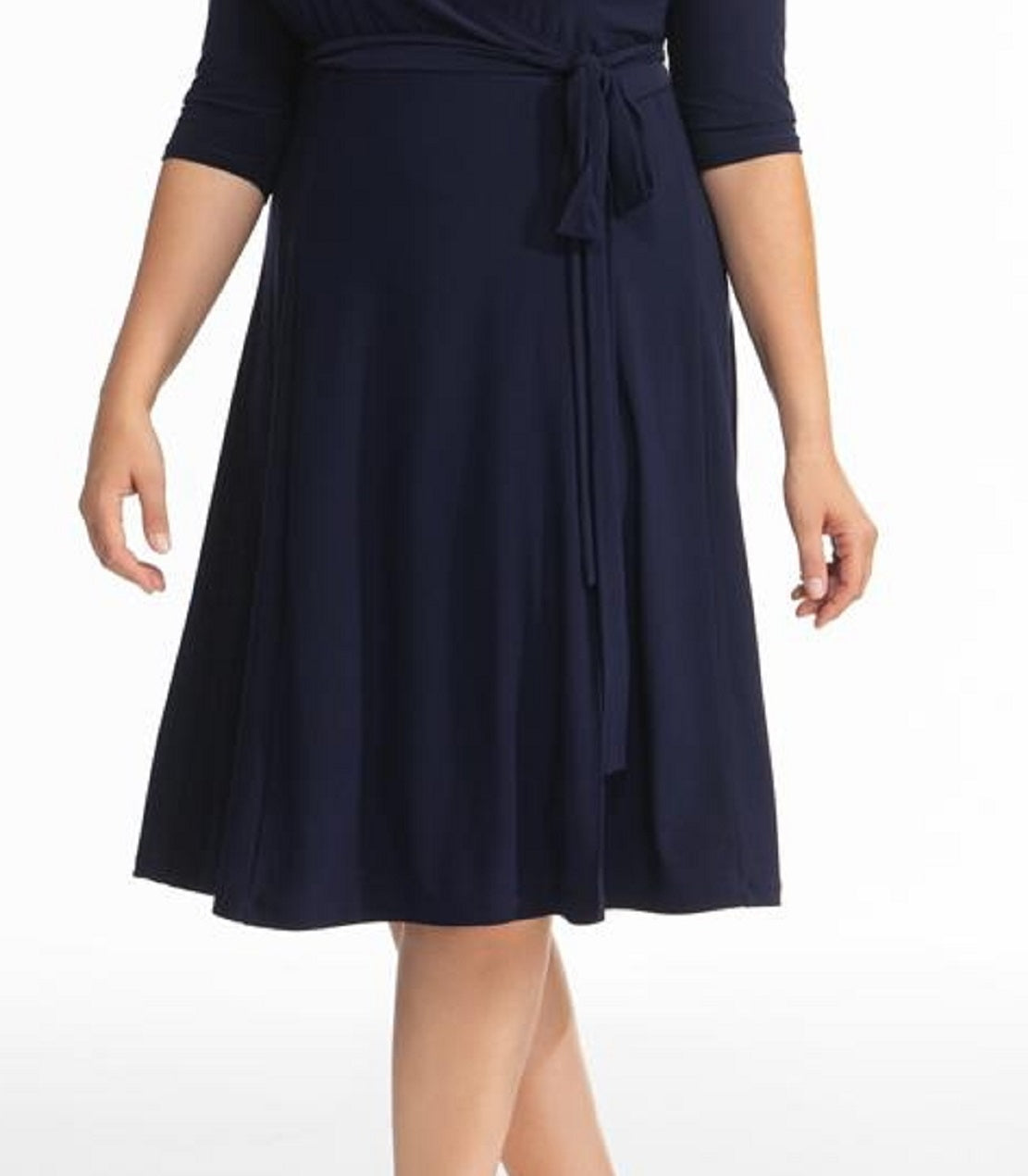 Vestido envelope Kiyonna feminino 'Essential' azul tamanho 3X