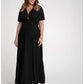 Vestido longo Vienna feminino Kiyonna, preto, tamanho 64