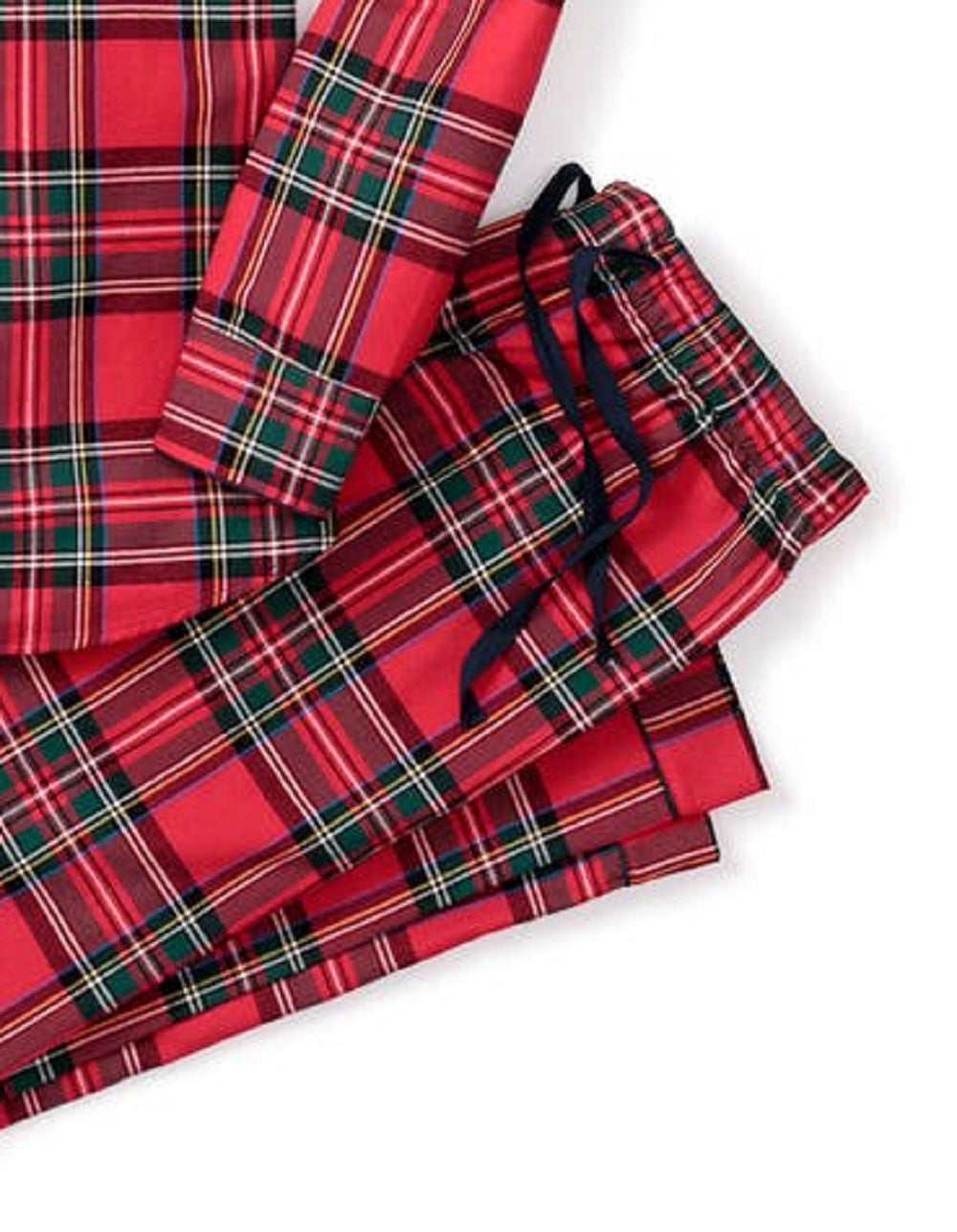 Pijama masculino de flanela xadrez imperial Petite Plume, vermelho, tamanho médio