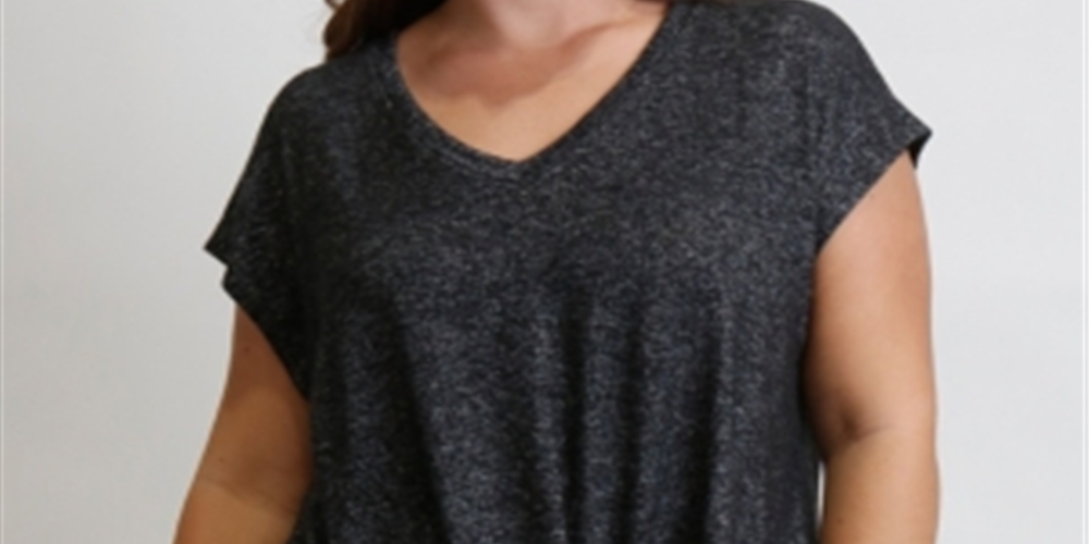 Camiseta feminina aconchegante Coin cinza tamanho 2X