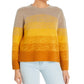 Suéter de cashmere feminino com blocos de cores ombré da Bloomingdale's Cashmere, amarelo, tamanho M