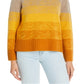 Suéter de cashmere feminino com blocos de cores ombré da Bloomingdale's Cashmere, amarelo, tamanho M