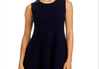 Vestido curto de cashmere C by Bloomingdale's Cashmere azul-marinho