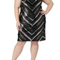 Vestido justo com lantejoulas Maree Pour Toi feminino, tamanho 20, preto