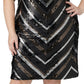 Vestido justo com lantejoulas Maree Pour Toi feminino, tamanho 20, preto