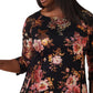 Vestido justo com renda floral feminino Maree Pour Toi, preto, tamanho 20