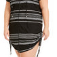 Dotti Maiô Feminino com Capuz e Zíper e Listras Dahlia, Preto, Tamanho 2X