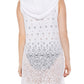 Dotti Gypsy Gem Crochet Hoodie Cover Up Maiô Feminino Branco Tamanho Grande