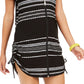 Dotti Maiô Feminino Listrado Dahlia com Capuz e Manga Longa Preto