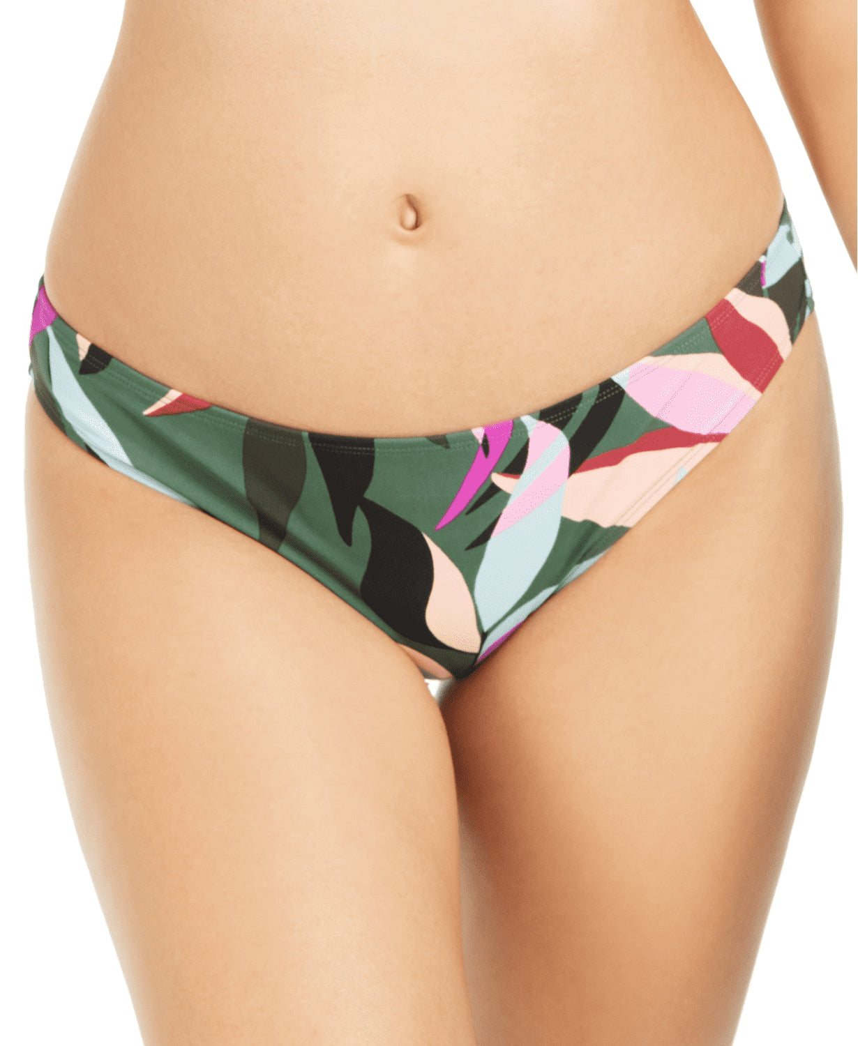 Calcinha de biquíni hipster Hula Honey feminina Tropics, verde, tamanho grande