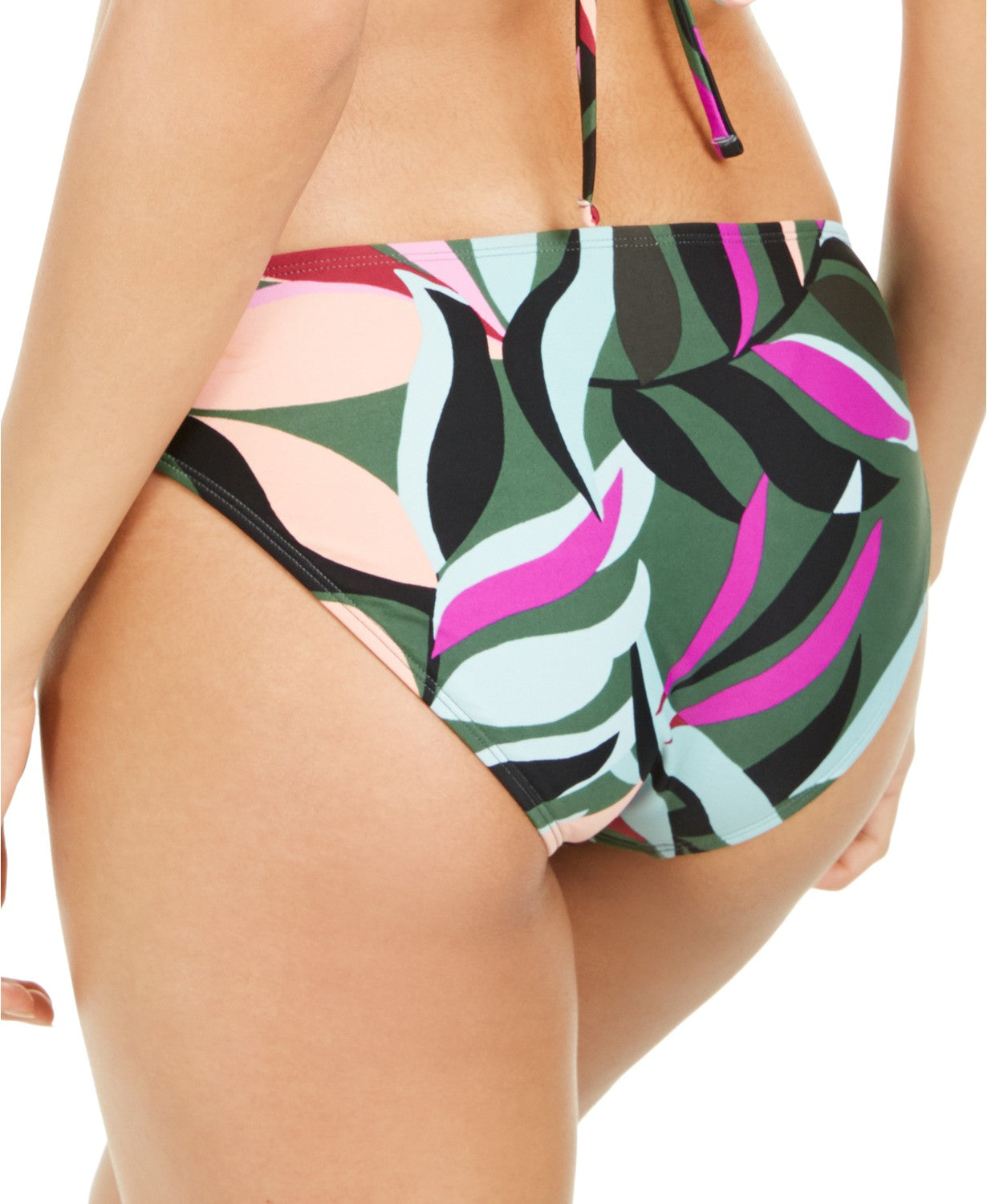 Calcinha de biquíni hipster Hula Honey feminina Tropics, verde, tamanho grande