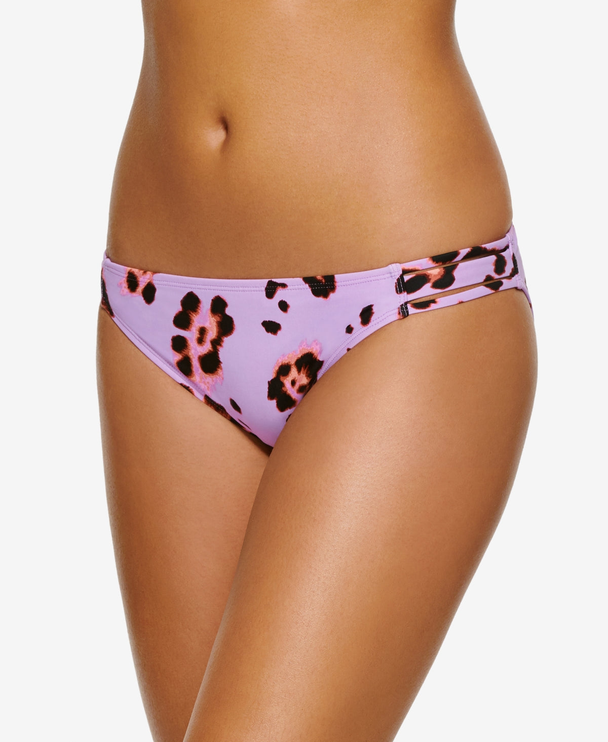 Calcinha de biquíni hipster feminina Hula Honey, roxa, tamanho grande