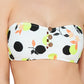 Biquíni Hula Honey Feminino Júnior Citrus Geo-Printed Button Bandeau Top Maiô Branco Tamanho P