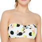 Biquíni Hula Honey Feminino Júnior Citrus Geo-Printed Button Bandeau Top Maiô Branco Tamanho P
