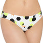 Calcinha de biquíni hipster estampada geométrica cítrica Hula Honey para mulheres, júnior, maiô branco