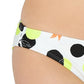 Calcinha de biquíni hipster estampada geométrica cítrica Hula Honey para mulheres, júnior, maiô branco